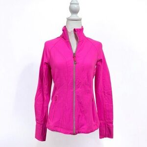 Athleta Salutation Jacket Womens Small Pink Full Zip Athletic Yoga Running EUC
